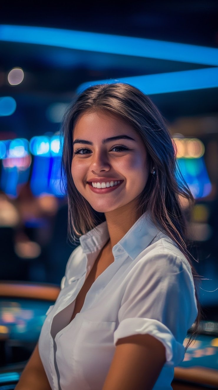 Quickspin live-dealer table on bola16 slot mobile interface showing blackjack round in progress with dealer, player cards, and betting controls